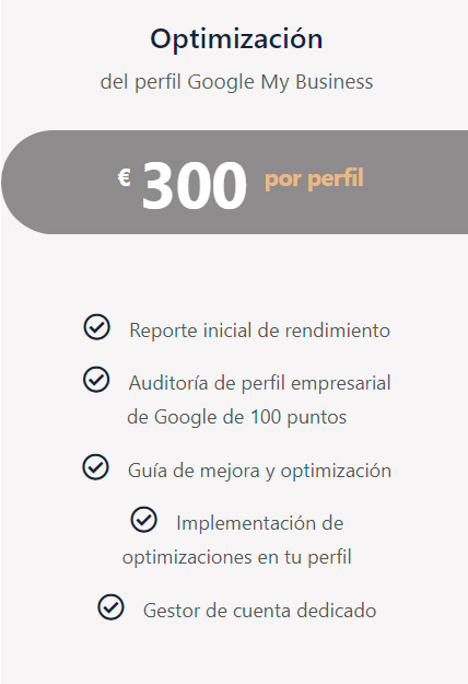 Gestión del Perfil de Google My Business optimización.